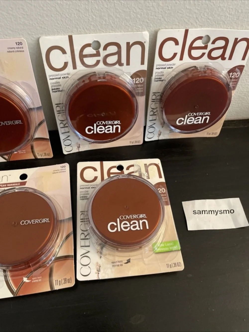 Covergirl Clean Pressed Powder 120 Creamy Natural Original Talc x5